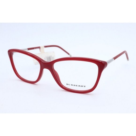 New Burberry B 2170 3456 Cat Eye Red Eyeglasses Optical Frames 52mm - Picture 1 of 5